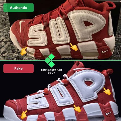 nike supreme uptempo fake - how to authenticate supreme shoes.